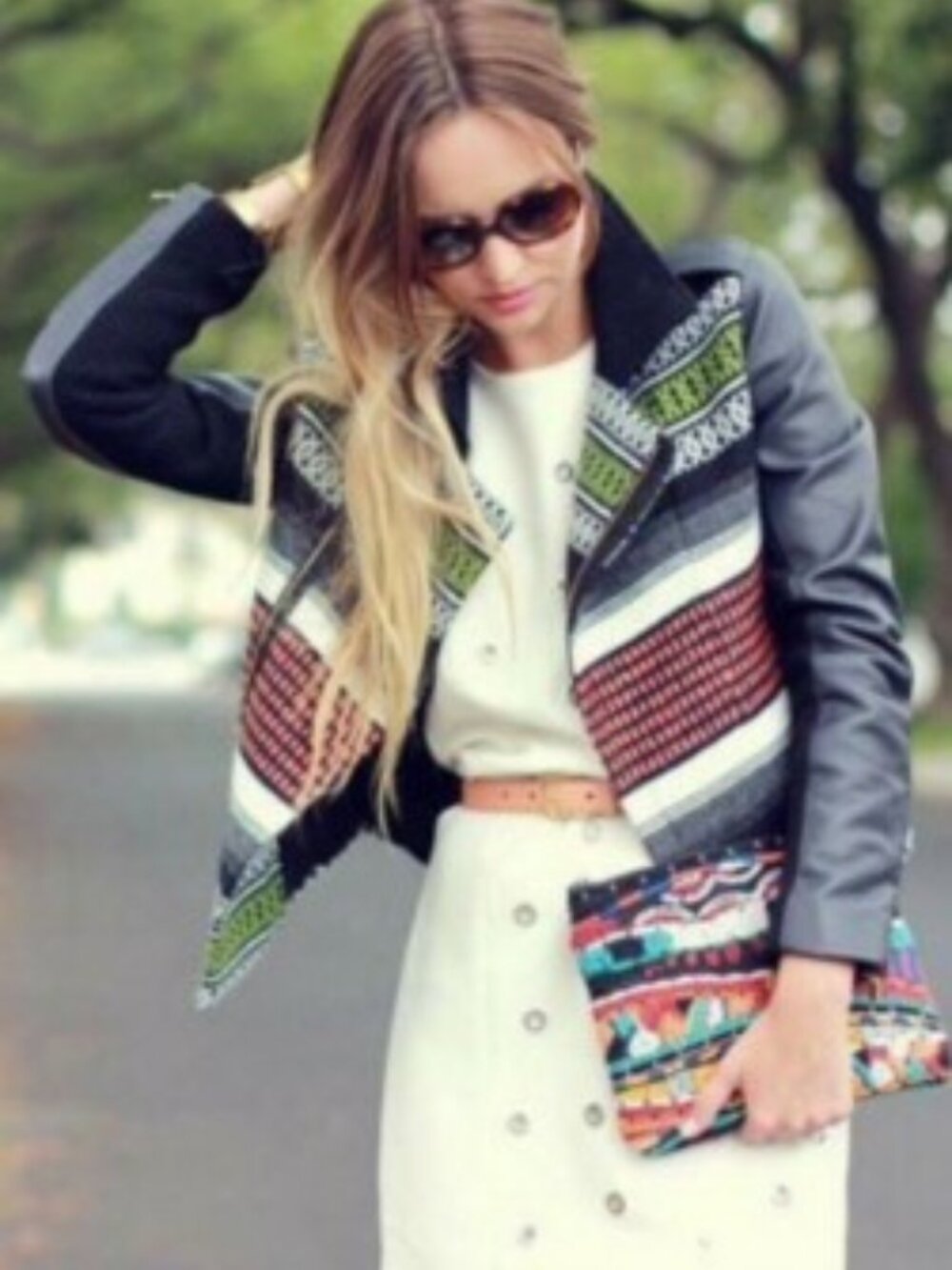 Maje Samy Wool & Leather Biker Jacket